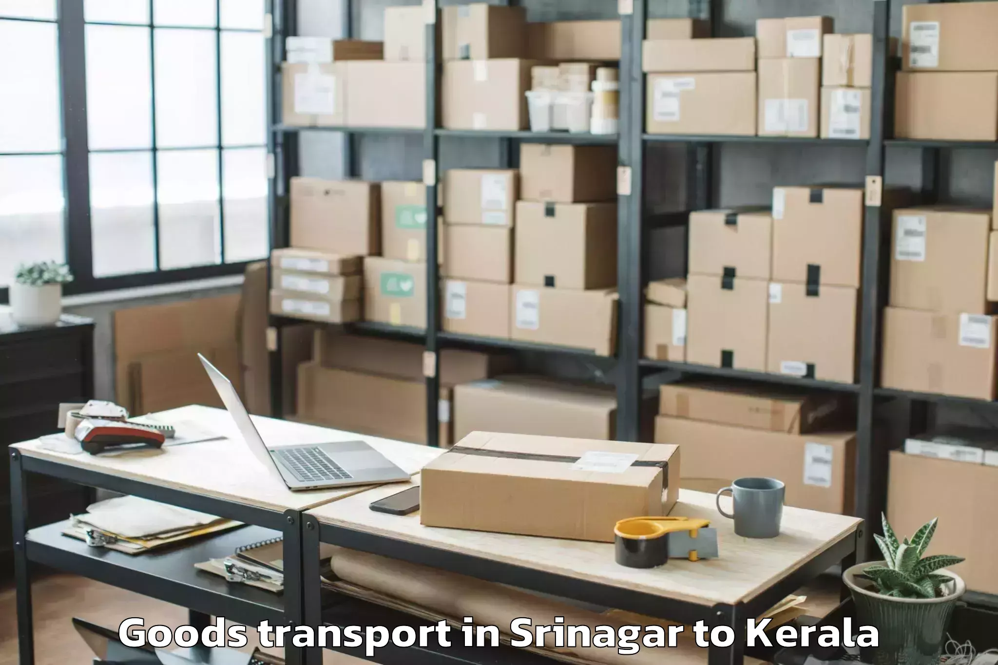 Leading Srinagar to Central University Of Kerala K Goods Transport Provider